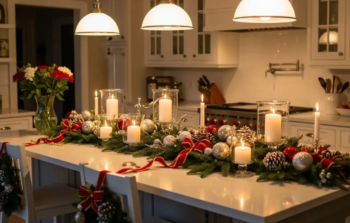 23 Brilliant Kitchen Island Christmas Decor Ideas You’ll Adore 23 Brilliant Kitchen Island Christmas Decor Ideas You’ll Adore
